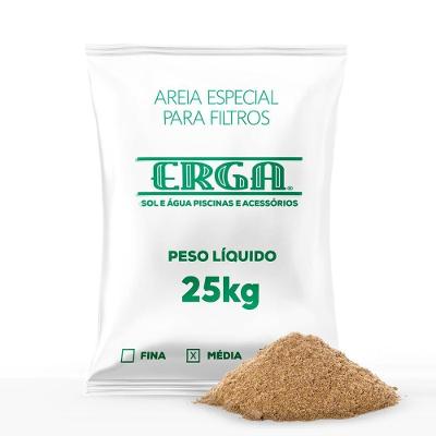 Areia Especial para Filtro de Piscina e Poço Artesiano 25kg Granulometria Média 0,8 a 1,8mm Sol