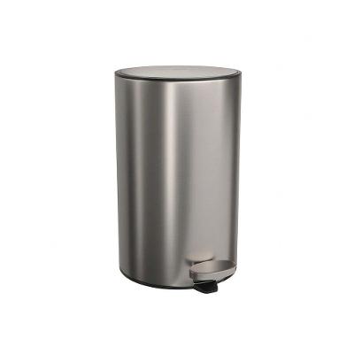 Lixeira com Pedal Suprema 1005.RED.8.INX 8L Aco Inox Slow Close Inox Deca
