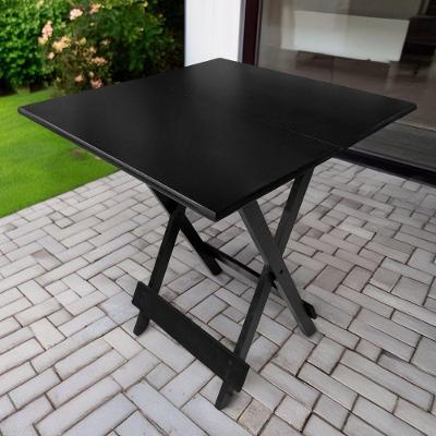 Mesa Dobrável Linha Premium MDF Plus 70cmx70cm Preto Dkadidecor