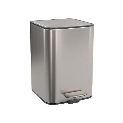 Lixeira com Pedal Suprema 1005.QUA.18.INX 18L Aco Inox Quadrada Inox Deca