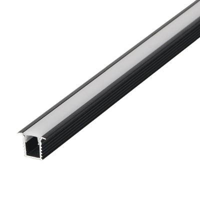 Perfil de Embutir para Fita LED Lite Marcenaria 11mm 3 Metros Preto Nordecor Iluminação