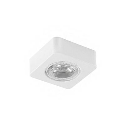 Mini Spot de Sobrepor LED Nial 3W Luz Amarela 3000K IRC 90 Quadrado Branco Astraled