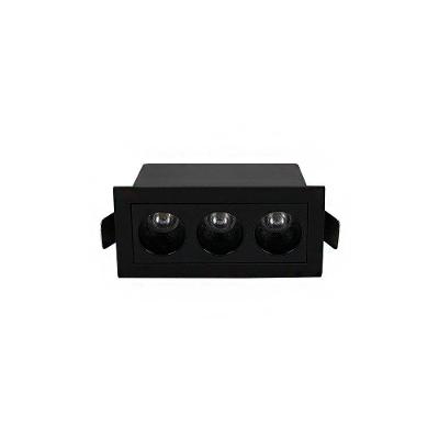 Spot de Embutir LED Downlight Ashok 6W 24 graus  IRC 90 3000K Luz Amarela Preto Astraled
