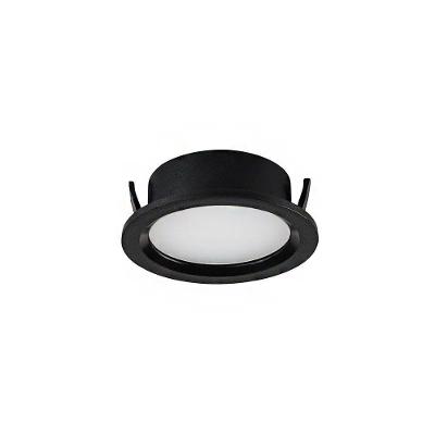 Mini Spot de Embutir Axyr LED 2W Luz Amarela 3000K Alto IRC 90 Preto Astraled