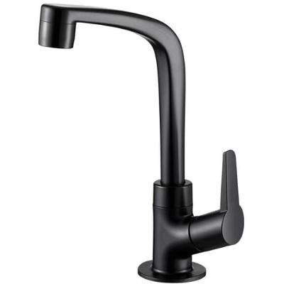 Torneira Lavatório de Mesa Bica Alta Flat 7110061 Alavanca Fosca Bica Móvel Preto Lorenzetti