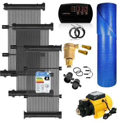 Kit Aquecimento Solar para Piscinas Acquaclean Até 10m2 Ou 14000L com Motobomba e Capa Térmica KS