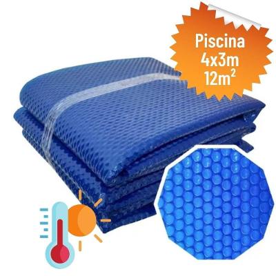 Capa Térmica Bolha 300 Micras 04x03 12m2 com Proteção UV Sol e Água Piscinas