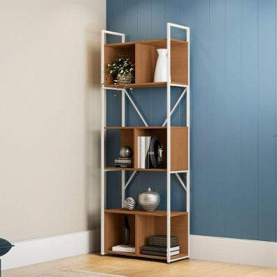 Estante Industrial Metal e Madeira 3 Nichos 72cm Canela Branco Kappesberg