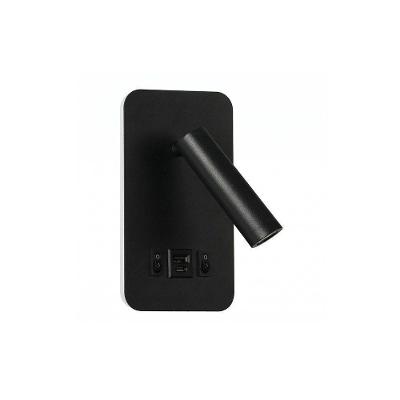Arandela Dalo LED Embutido com USB e USB C 3000K Luz Amarela Preto Astraled