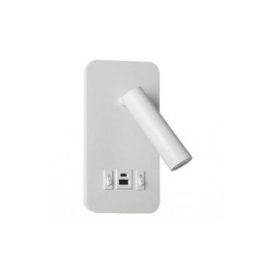 Arandela LED Dalo com USB e USB C Luz Amarela 3000K Branco para Ambiente Interno Astraled