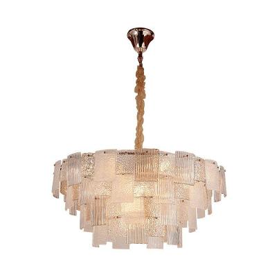 Lustre Pendente Flara PT-1067 com Cristal E14 Bivolt Dourado Brilho Astraled