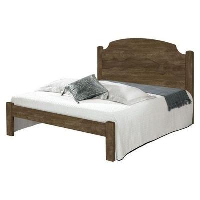 Cama de Casal Íris em MDF Branco para Quarto Suporta 240kg Cambel Móveis