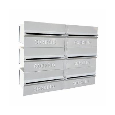 Caixa de Correio 007BOM para Condominio Acesso Interno 2x3 Modulos Branco Ouro Minas