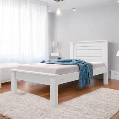 Cama Solteiro Luz com Colchão em MDF-MDP Branco Estilo Moderno Moderna