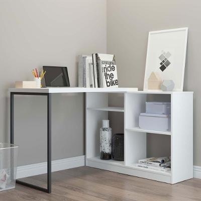 Mesa para Escritório em l Bella Vista Moderno MDF Branco Mobiliar Home Shop