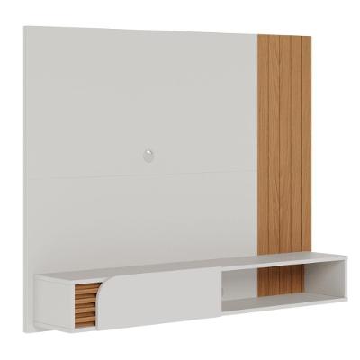 Home Suspenso Jurere para Tv Até 60 Polegadas 136cm Ripado Off White Freijó Colibri Móveis