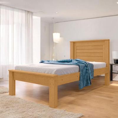 Cama Solteiro Milena Confortável em MDF-MDP Naturalle Marrom Framar