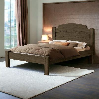 Cama Casal Íris em Mdf Marrom para Colchão 138x188cm Cambel Móveis