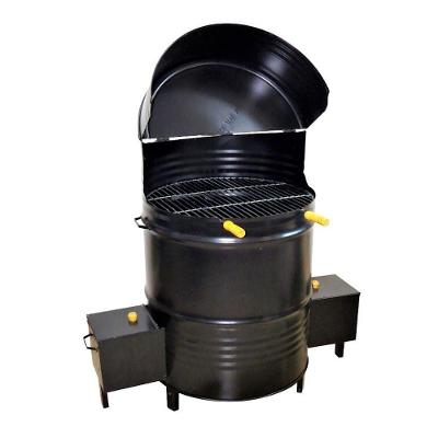 Churrasqueira a Carvão Braseiro Costelão Portátil Aço Carbono com Grelha Preto Ouro Minas F077COM