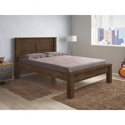 Cama Casal Milena em MDF Malbec com Acabamento Fosco Texturizado Framar Móveis
