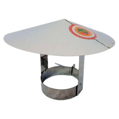 Chapeu Chines 140-BS para Tubo 0,10 Chapa Galvanizada Uso em Chamine de Churrasqueira Prata Brassol