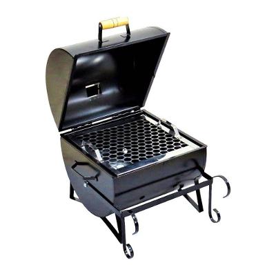 Churrasqueira Náutica Aço Carbono com Grelha Inox 34x30x30cm para Barcos Camping Ouro Minas