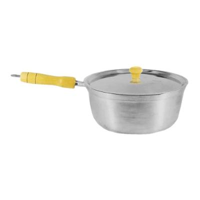 Caçarola 203-DF Alumínio Polido 5,6L Cabo de Madeira 28cm Inox Diviforte