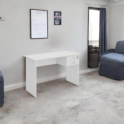 Escrivaninha Retangular Laura 3 Gavetas Mdf-Mdp 136cm Branco Mobiliar Home Shop