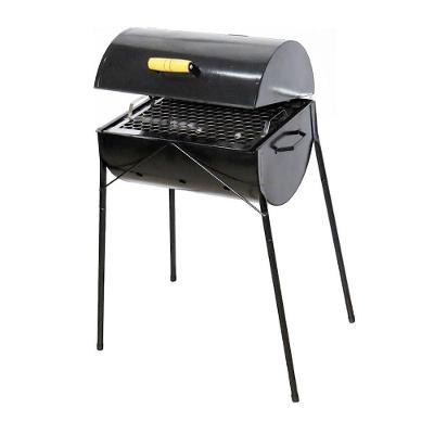 Churrasqueira a Carvão Portátil Aço Carbono com Grelha Inox Preta Ouro Minas Master Grill
