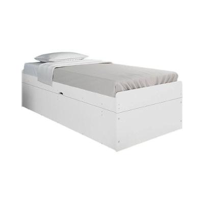 Cama Solteiro Camila com Baú e Colchão MDF-MDP Branco Framar Móveis