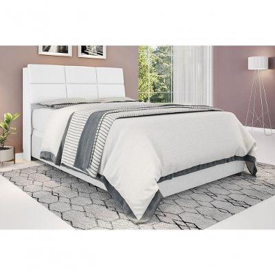Cabeceira Queen Isis para Cama Box em MDF-MDP Branco Framar Móveis