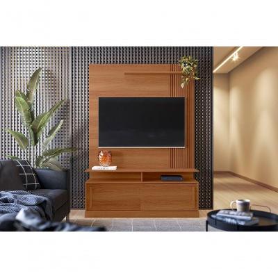 Painel Home Chicago para Tv Até 60" 136cm MDP com Portas de Correr e Prateleira Jequitiba