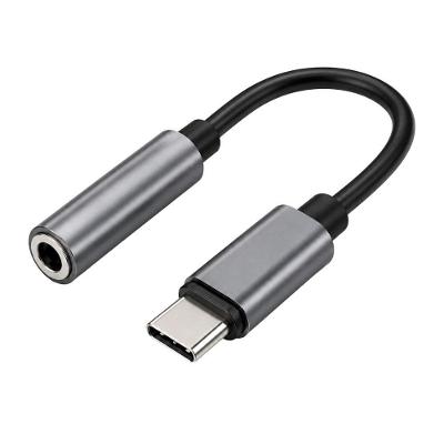 Adaptador Usb C para P2 3,5mm MDM para Fone e Microfone Preto 1 Unidade