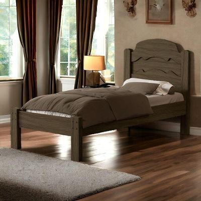 Cama Solteiro Íris em Mdf Marrom para Colchão 88x188cm com Pés Fixos Cambel Móveis