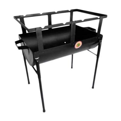 Churrasqueira a Carvão Portátil Aço Carbono 50x29cm Preta Brassol 152-BS