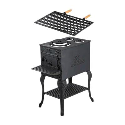 Fogão a Lenha Churrasqueira Portátil Ferro Fundido Libaneza 15989LB 50x33x75cm
