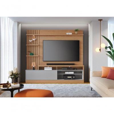 Home Theater Maceio para TV 65" MDP com LED Marrom Colibri Móveis