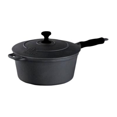 Caçarola 93855-LB Ferro Fundido Cabo Silicone Preto 4,1L 24cm para Fogão e Indução Libaneza