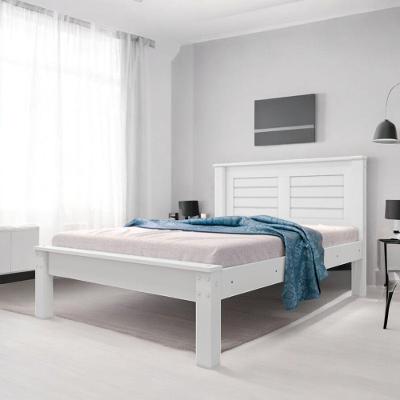 Cama Casal Milena Confortável e Moderna em MDF e MDP Branco Framar