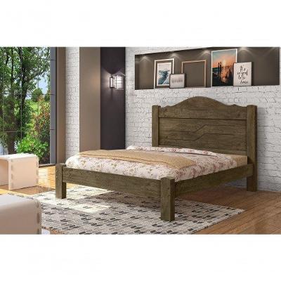 Cama Casal 1,38cm Thalia Castanho para Colchão 1,38x1,88cm Cambel Móveis