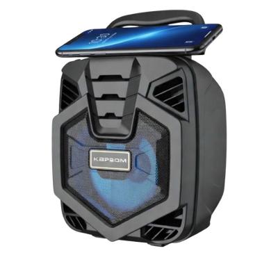 Caixa de Som Portatil MDM Bluetooth Iluminacao LED USB Preto