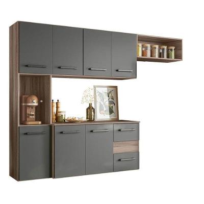 Cozinha Suspensa Juliete 7 Portas 2 Gavetas 180cm Caramelo Nicioli Móveis