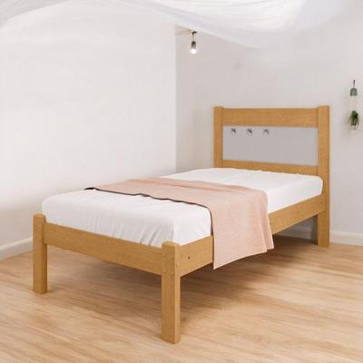 Cama Solteiro Berli Sofisticada em MDF-MDP Marrom Naturalle e Off White