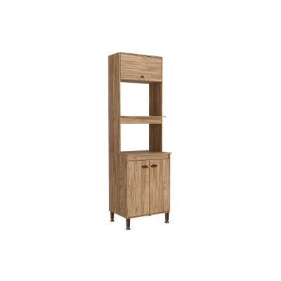 Paneleiro de Cozinha Torino com 3 Portas em MDP 63cm Marrom Movelbento