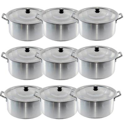Conjunto de Caçarolas Industriais JOGO9CGLB Alumínio Fundido 9 Peças para Restaurantes e Hotéis