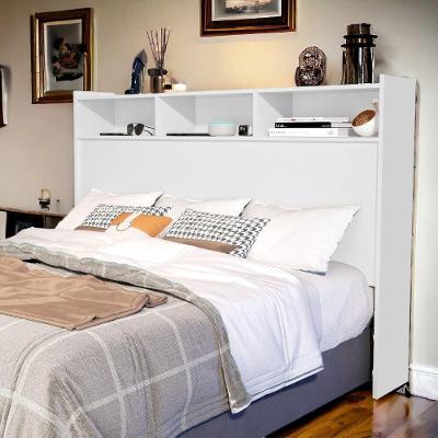 Cabeceira com Nichos Melissa Queen em MDF Branco para Cama Box Cambel