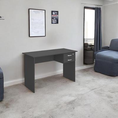 Escrivaninha Home Office Attuale 1 Gaveta MDF-MDP 136cm Preto Plata Móveis