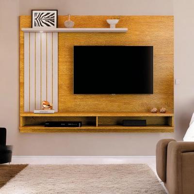 Painel Primer para Tvs Até 60" 180cm em MDF-MDP com LED Naturalle e Off White Carmolar Móveis