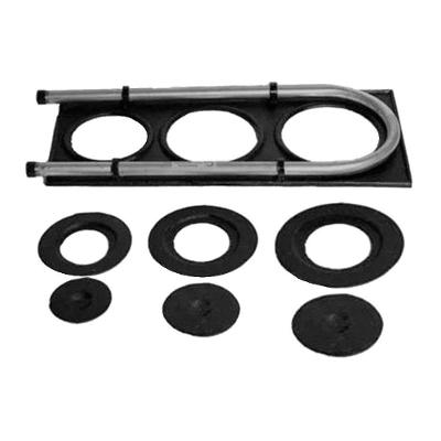 Chapa para Fogão de Lenha Fogão 3F com Serpentina Alumínio 3 Furos 31x70x27cm Rig Fundidos