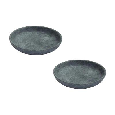 Kit 2 Pratos Fundo para Massa Pedra Sabao Borda Alta 22cm Industria Sao Jose